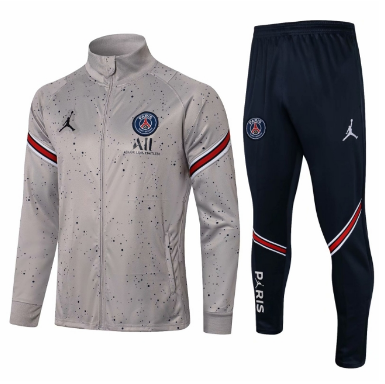 PSG x Jordan Grey Training Suits Jacket with Pants 2020/21